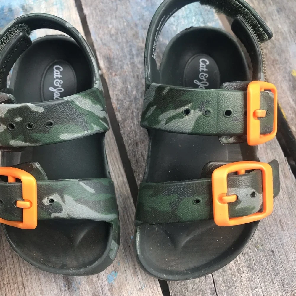 Bundle Of Four (4) Toddler Sandals, Champion, Nautica, Cat & Jack,OshKosh,Size 5